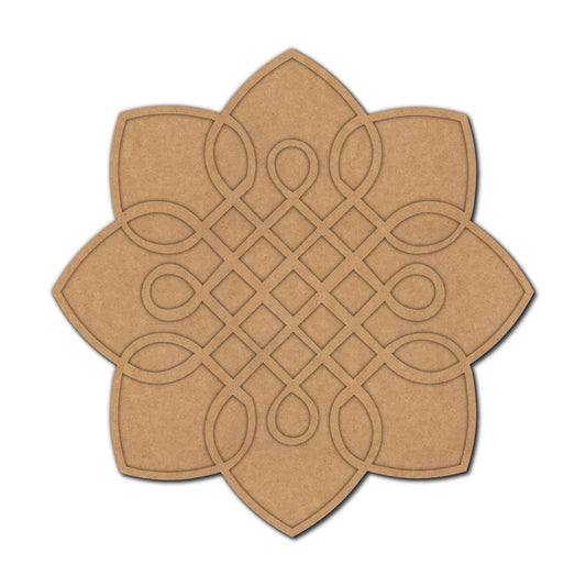 Kolam Muggu Pattern Reusable Rangoli Base MDF Design 1
