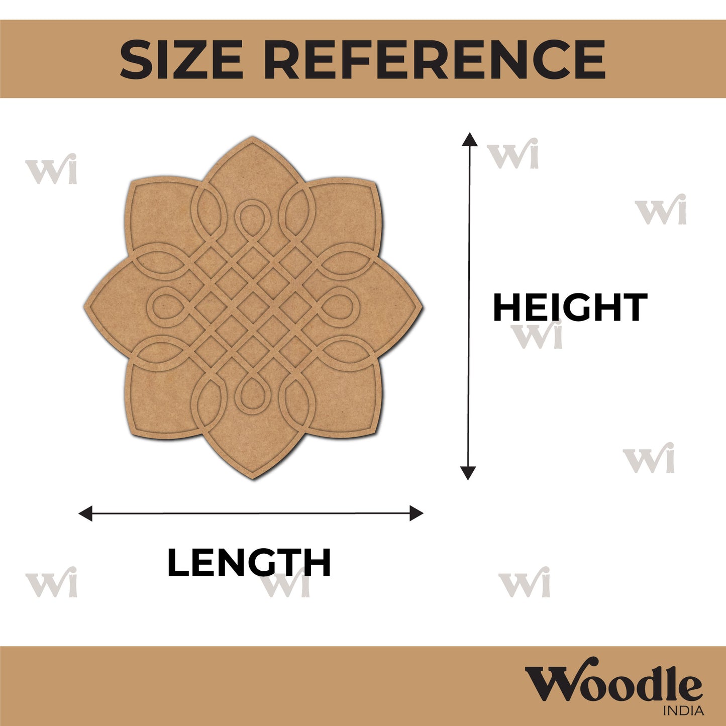 Kolam Muggu Pattern Reusable Rangoli Base MDF Design 1