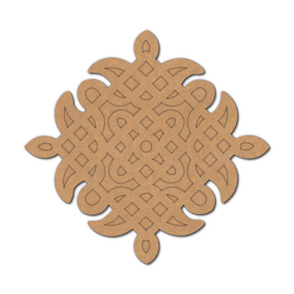 Kolam Muggu Pattern Two Layered Base MDF Design 1