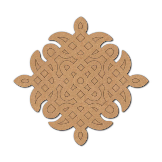 Kolam Muggu Pattern Two Layered Base MDF Design 1