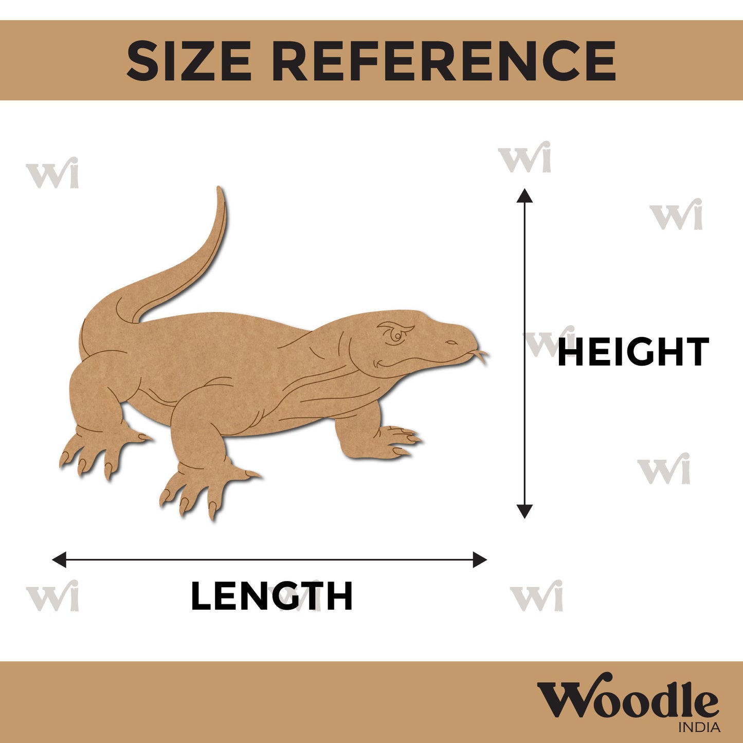 Komodo Dragon Pre Marked MDF Design 1