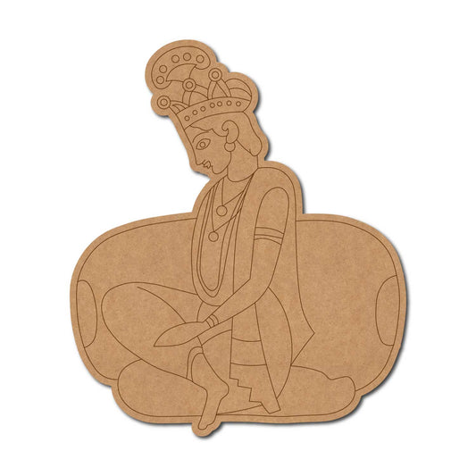 Krishna Ji Kalighat Pre Marked MDF Design 1