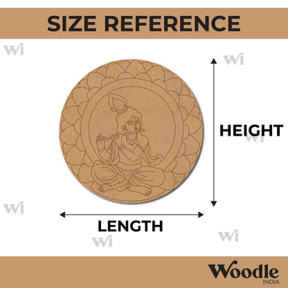 Krishna Ji Mandala Pre Marked Round MDF Design 2