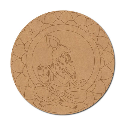 Krishna Ji Mandala Pre Marked Round MDF Design 2
