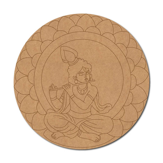 Krishna Ji Mandala Pre Marked Round MDF Design 2