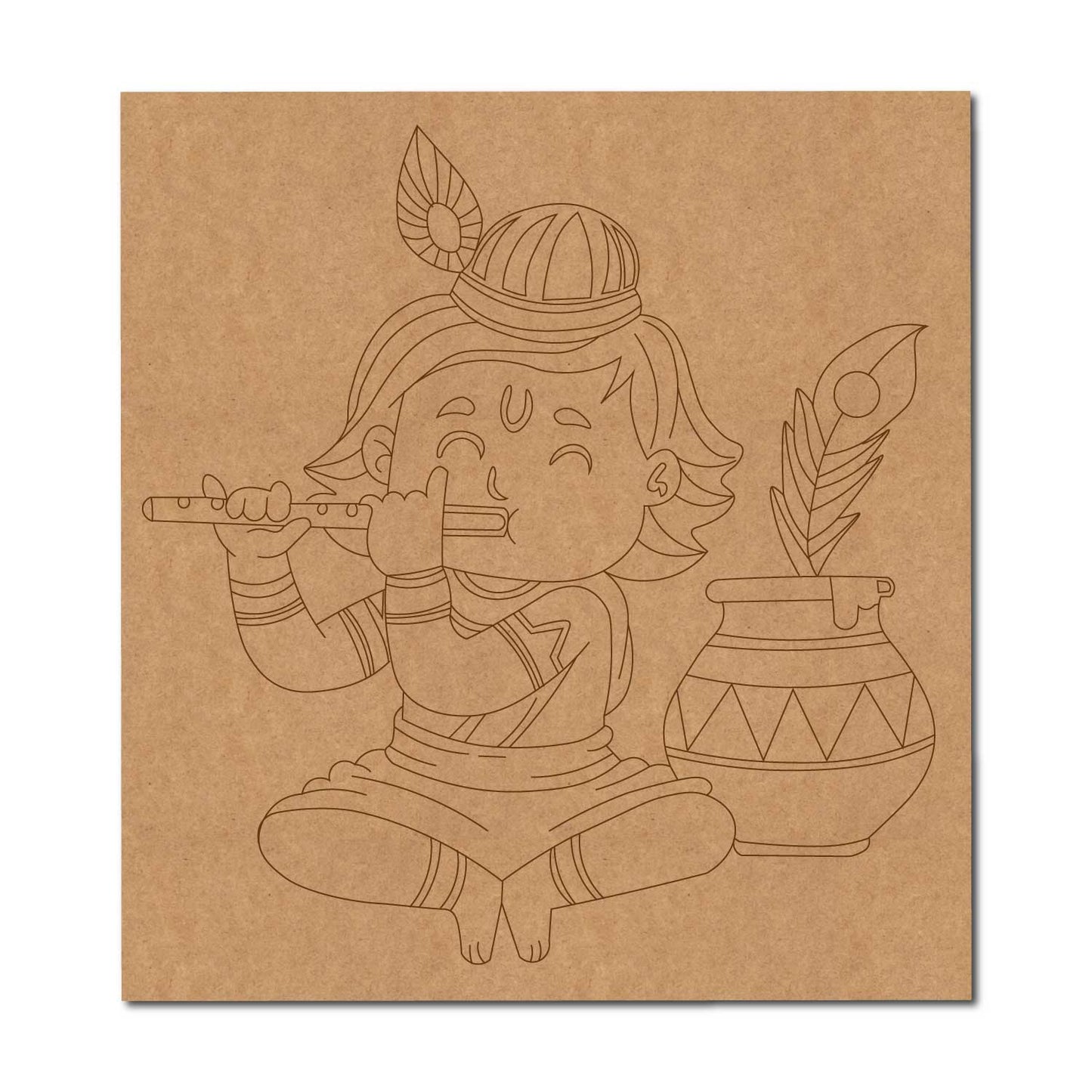 Krishna Ji Pre Marked Base MDF Design 2
