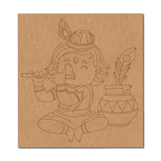 Krishna Ji Pre Marked Base MDF Design 2
