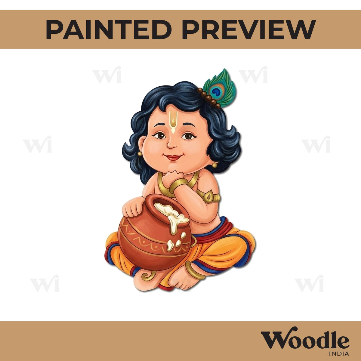 Krishna Ji Pre Marked MDF Design 19