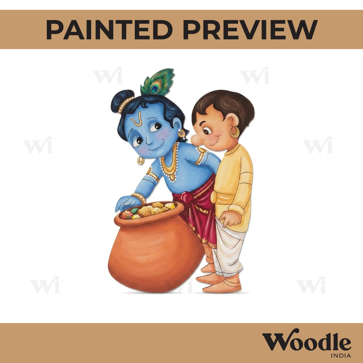 Krishna Ji Pre Marked MDF Design 36