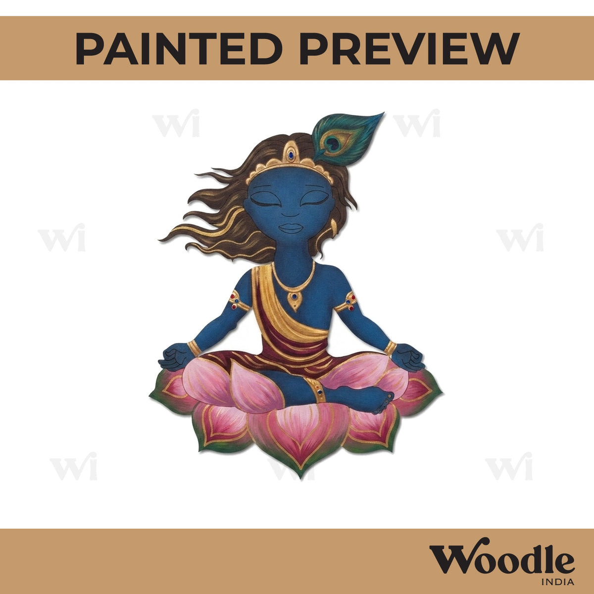 Krishna Ji Pre Marked MDF Design 4