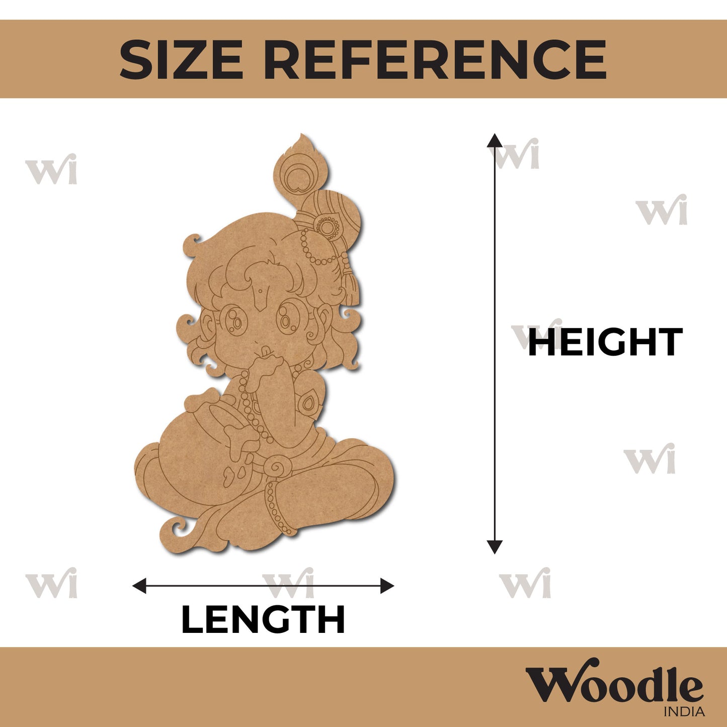 Krishna Ji Pre Marked MDF Design 60