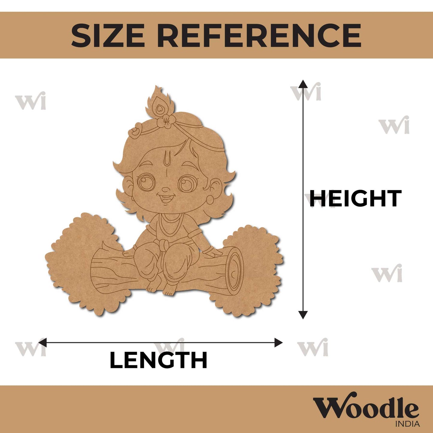 Krishna Ji Pre Marked MDF Design 64