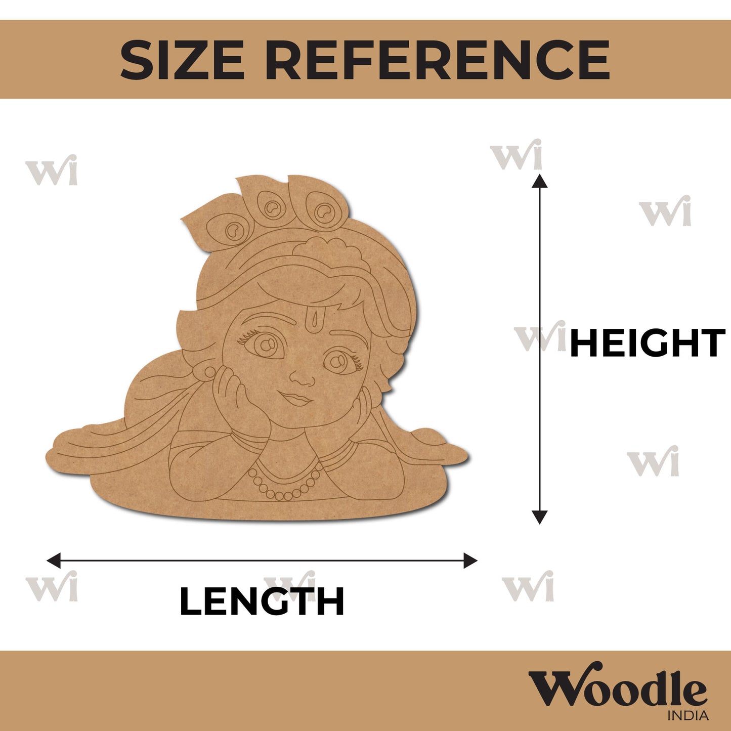 Krishna Ji Pre Marked MDF Design 65