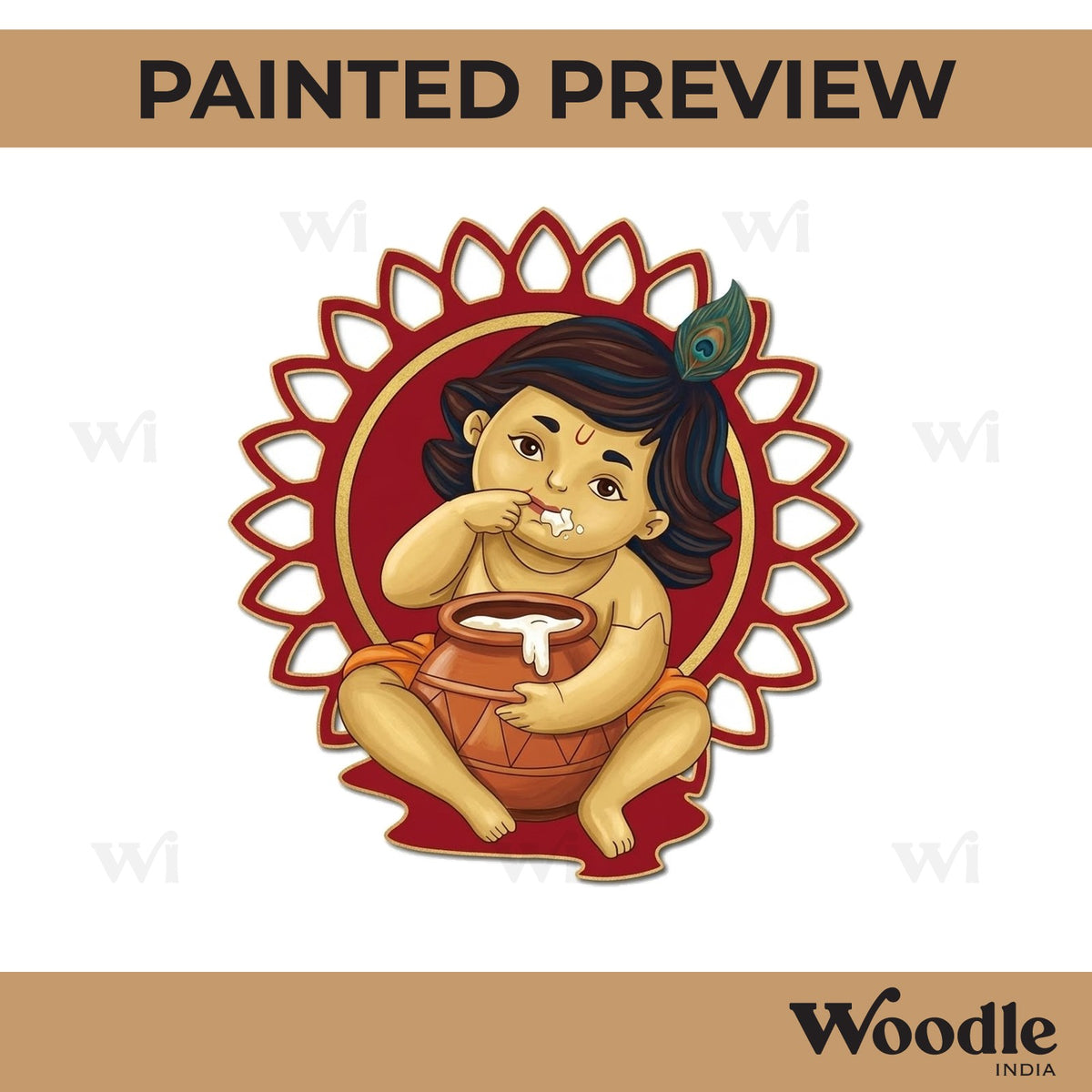 Krishna Ji Pre Marked MDF Design 7