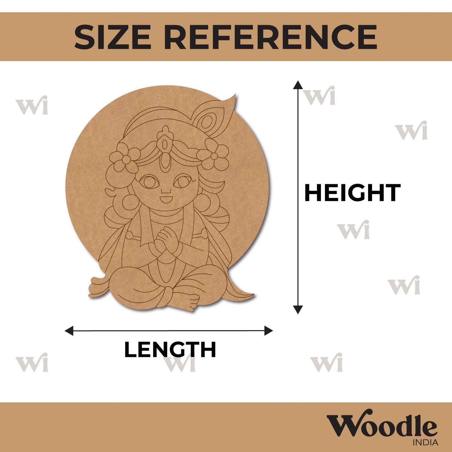 Krishna Ji Pre Marked MDF Design 70