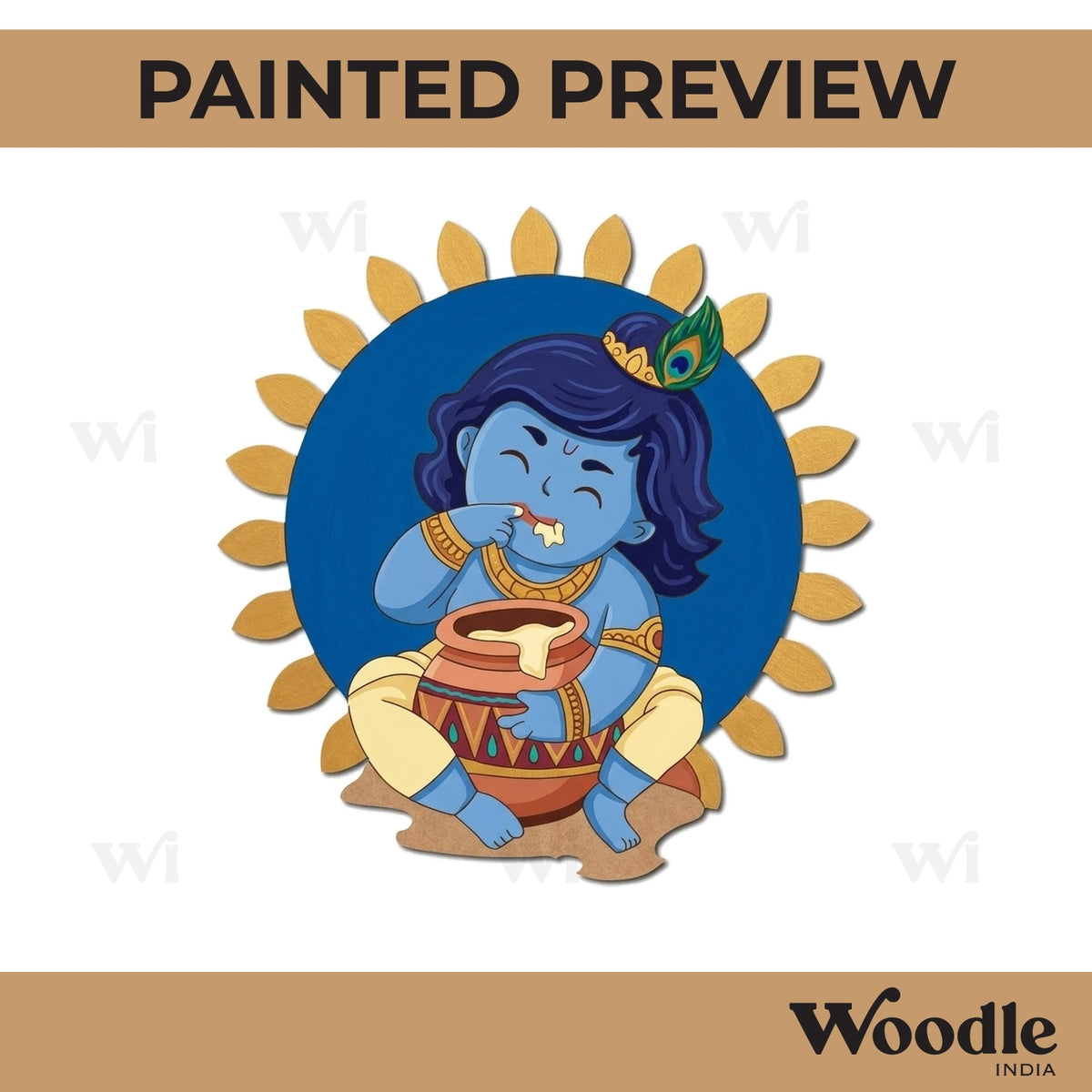 Krishna Ji Pre Marked MDF Design 9
