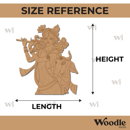 Krishna Ji With Cow Pre Marked MDF Design 5