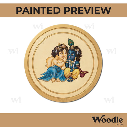 Krishna Radha Pre Marked Round MDF Design 2