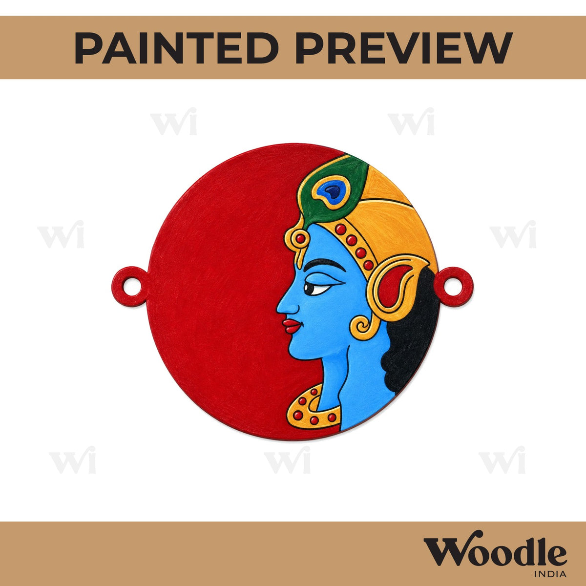 Krishna Rakhi Pre Marked MDF Design 1