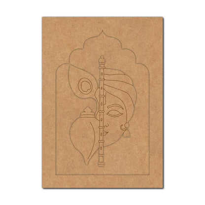 Krishna Shankh Jharokha Pre Marked MDF Design 1