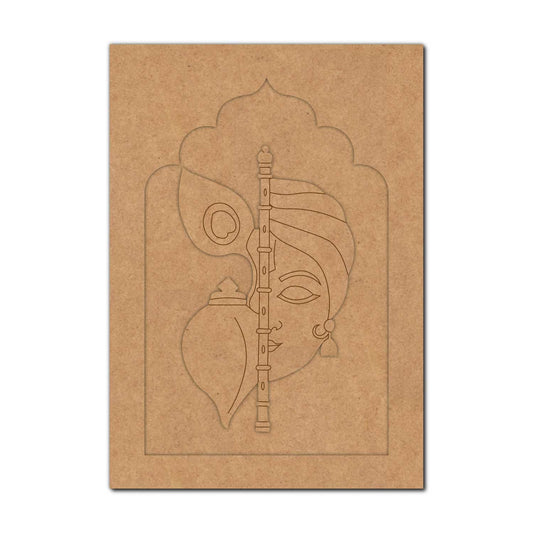 Krishna Shankh Jharokha Pre Marked MDF Design 1
