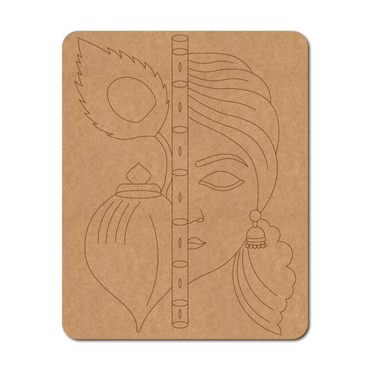 Krishna Shankh Pre Marked Base MDF Design 1