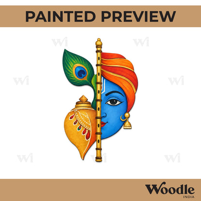 Krishna Shankh Pre Marked MDF Design 1