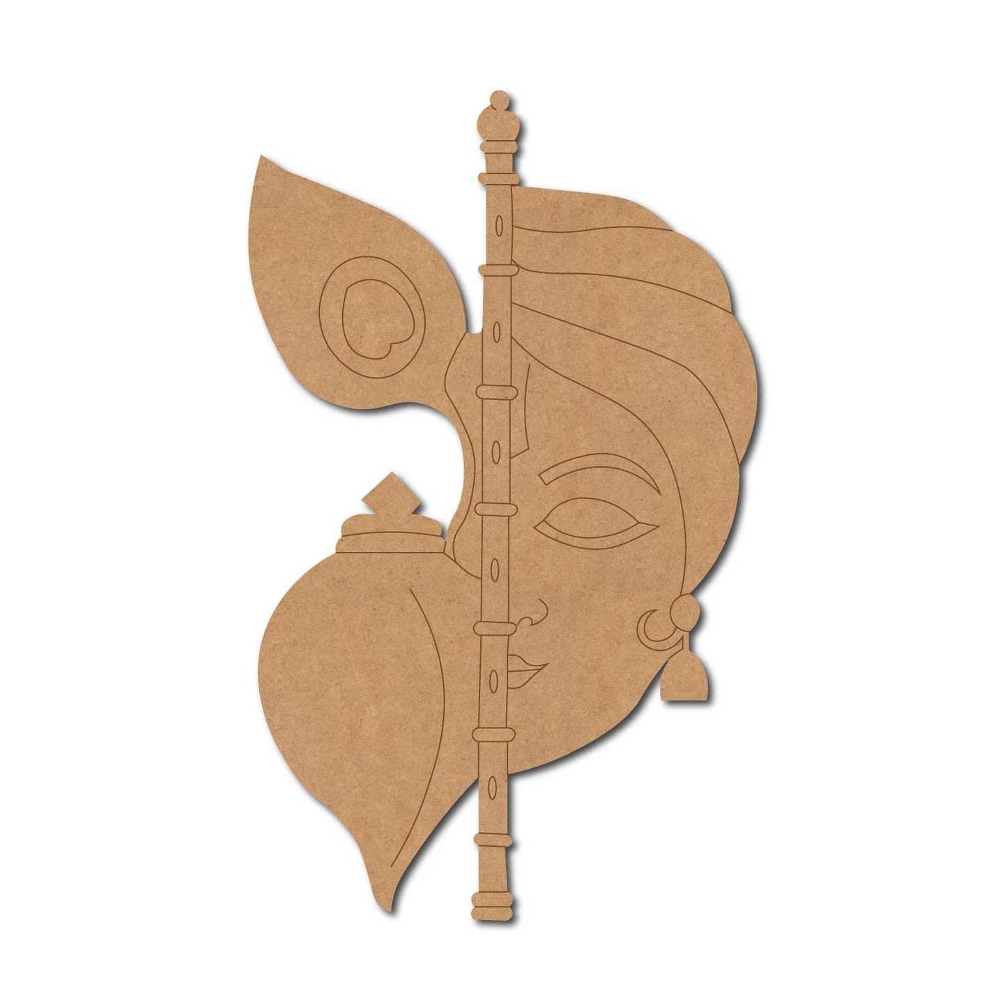 Krishna Shankh Pre Marked MDF Design 1