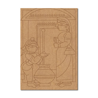 Krishna Sudama Pre Marked Base MDF Design 1