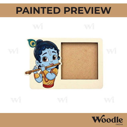 Krishna Ji Three Layered Photo Frame MDF Design 1