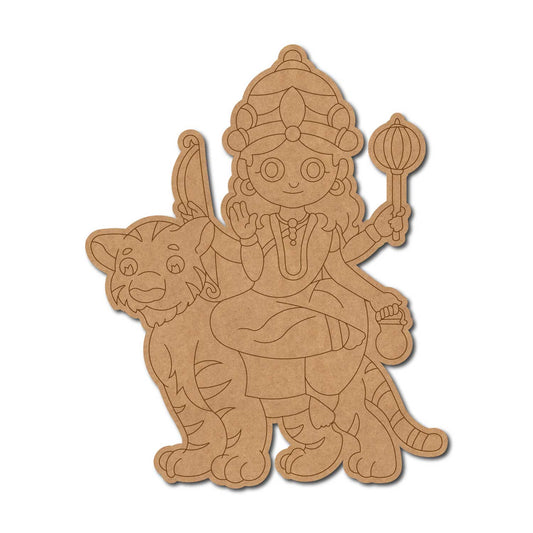 Kushmanda Goddess Durga Pre Marked MDF Design 1