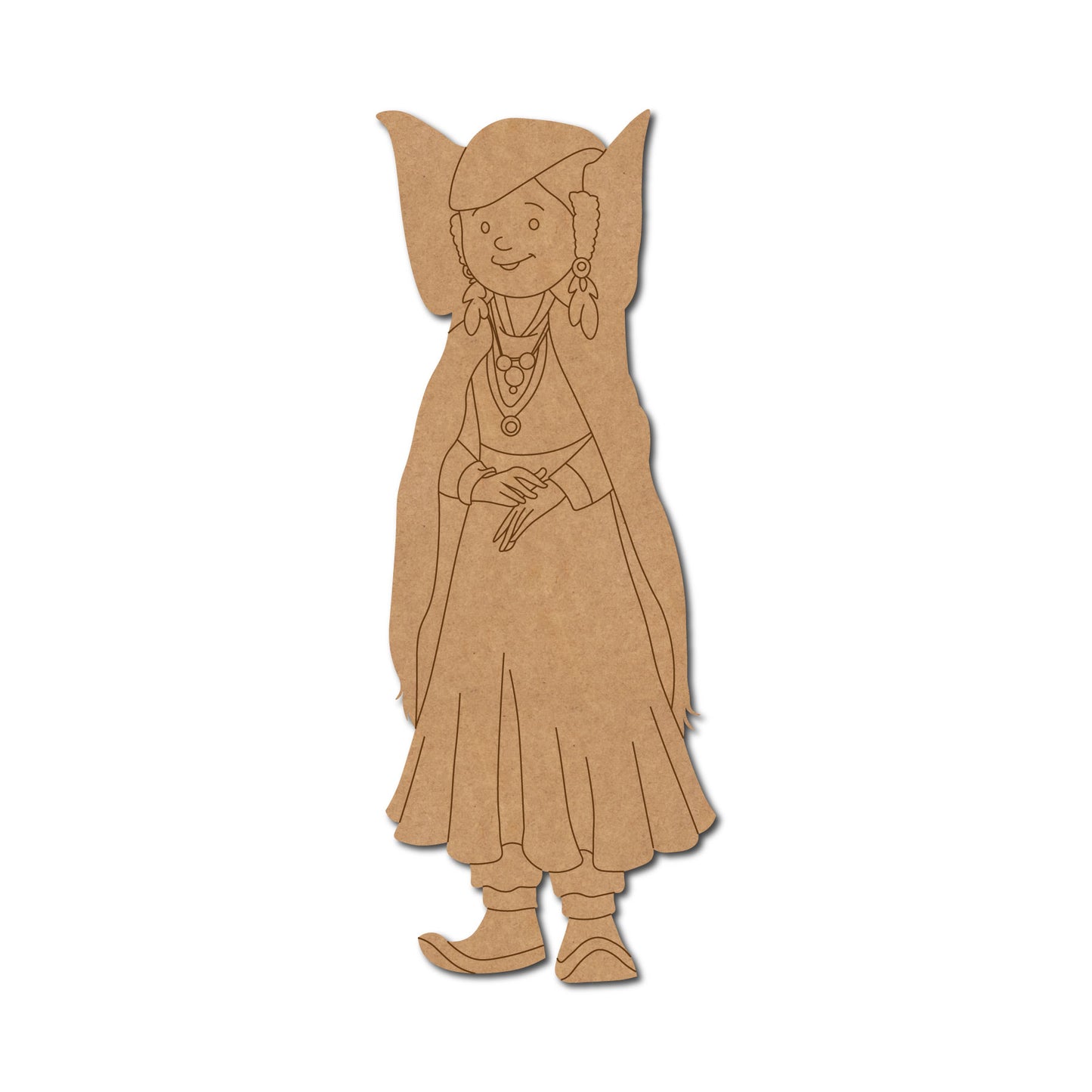 Ladakh Woman Pre Marked MDF Design 1