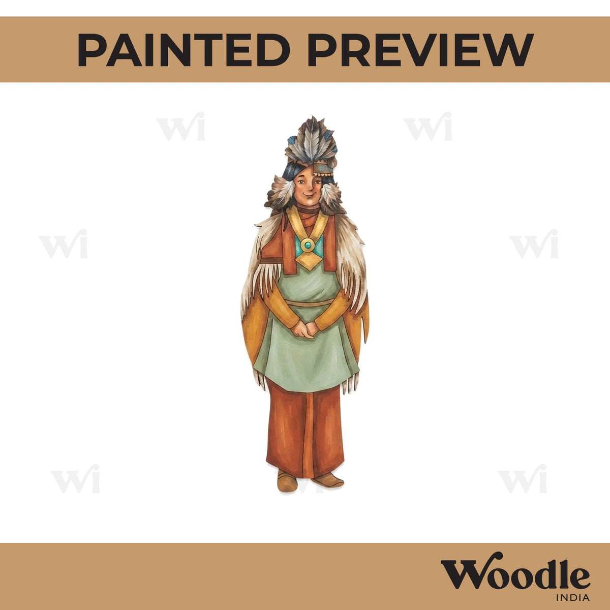 Ladakh Woman Pre Marked MDF Design 2