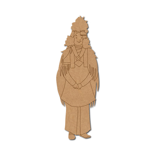 Ladakh Woman Pre Marked MDF Design 2