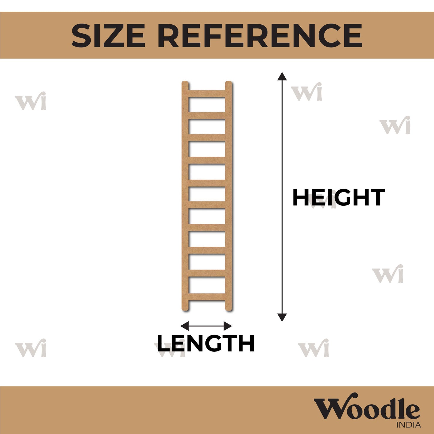 Ladder Stairs Cutout MDF Design 1