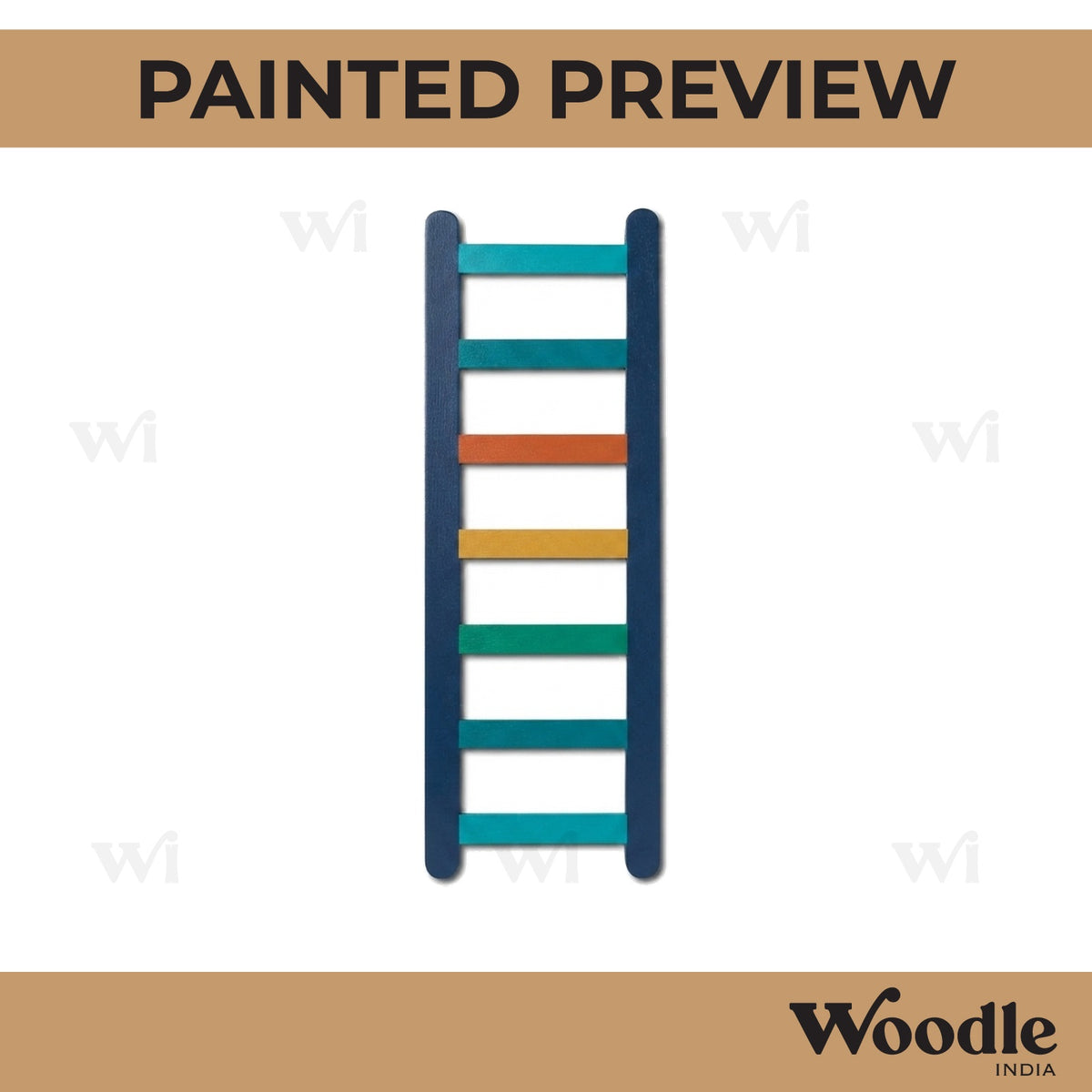 Ladder Stairs Cutout MDF Design 2