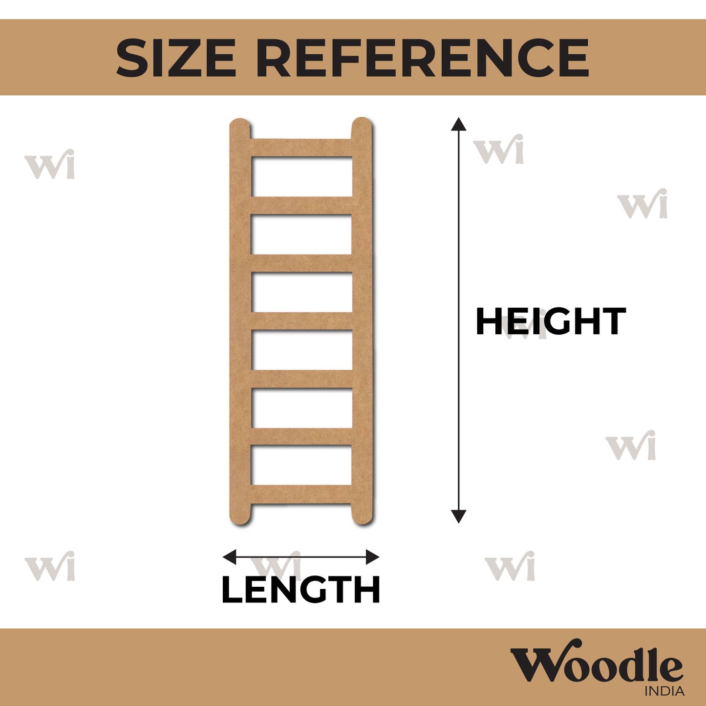 Ladder Stairs Cutout MDF Design 2