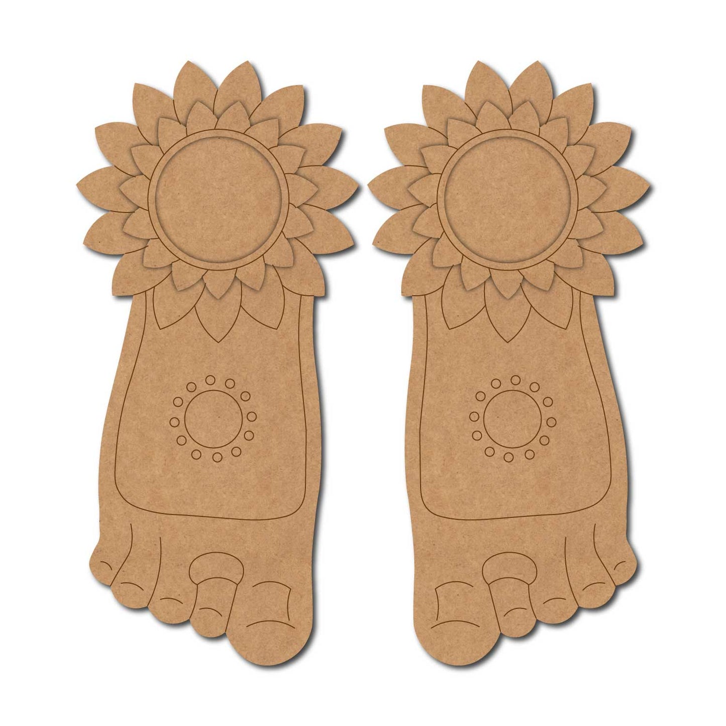Lakshmi Charan Diya Tealight Holder Set Pre Marked MDF Design 1