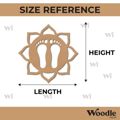 Lakshmi Feet Mandala Cutout MDF Design 1