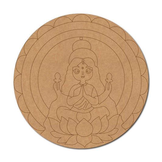 Lakshmi Ji Mandala Pre Marked Round MDF Design 1