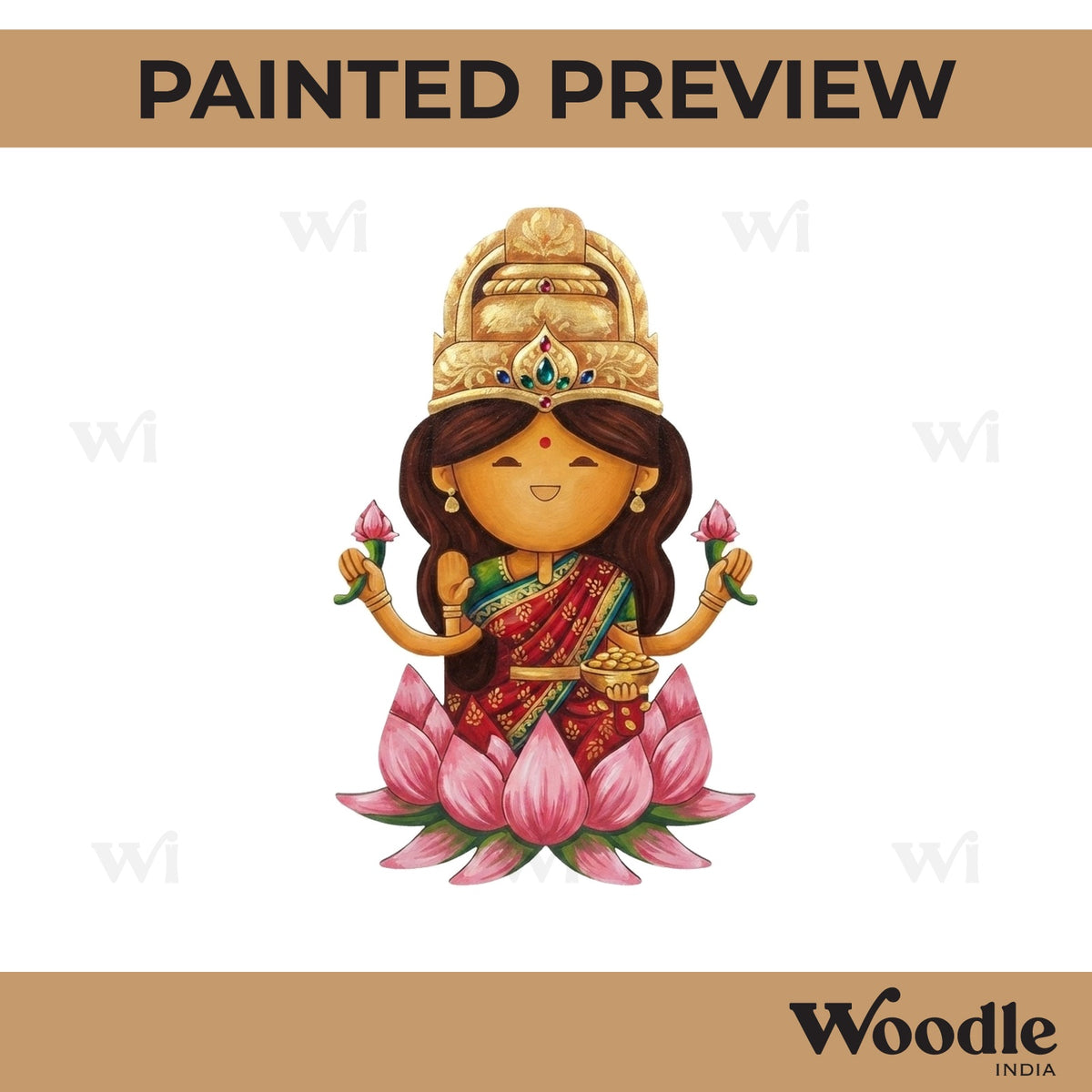 Lakshmi Ji Pre Marked MDF Design 1