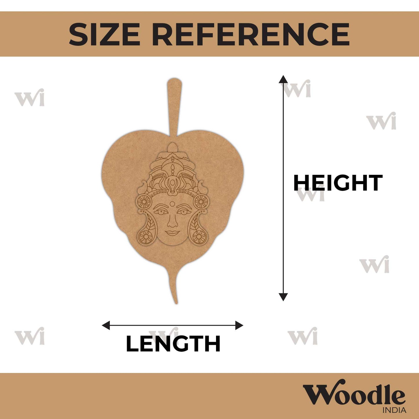 Lakshmi Leaf Pre Marked Base MDF Design 1
