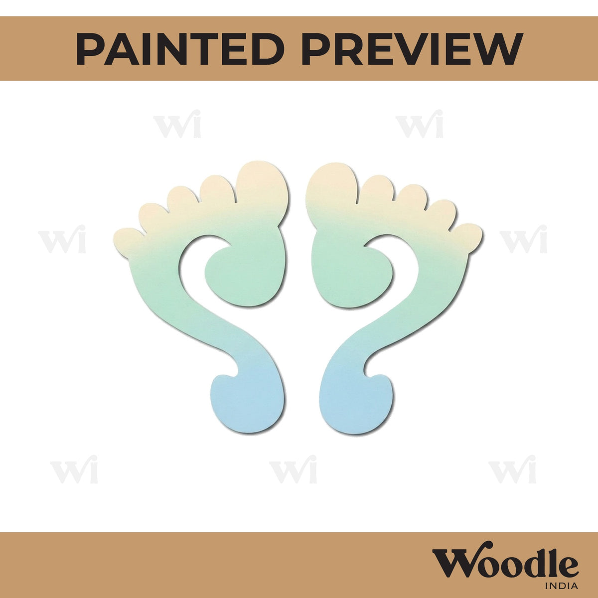 Lakshmi Paul Feet Cutout MDF Design 1
