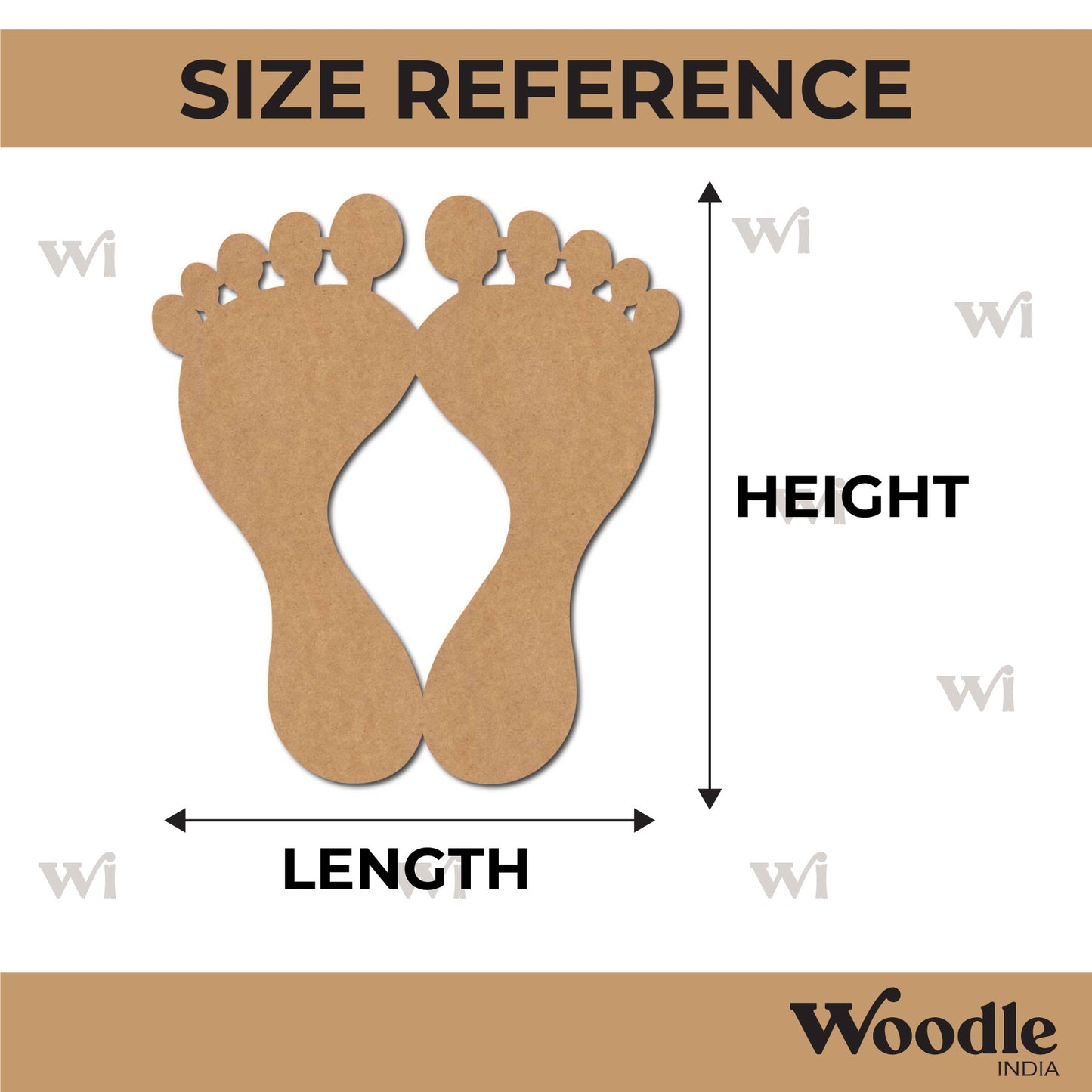 Lakshmi Paul Feet Cutout MDF Design 4