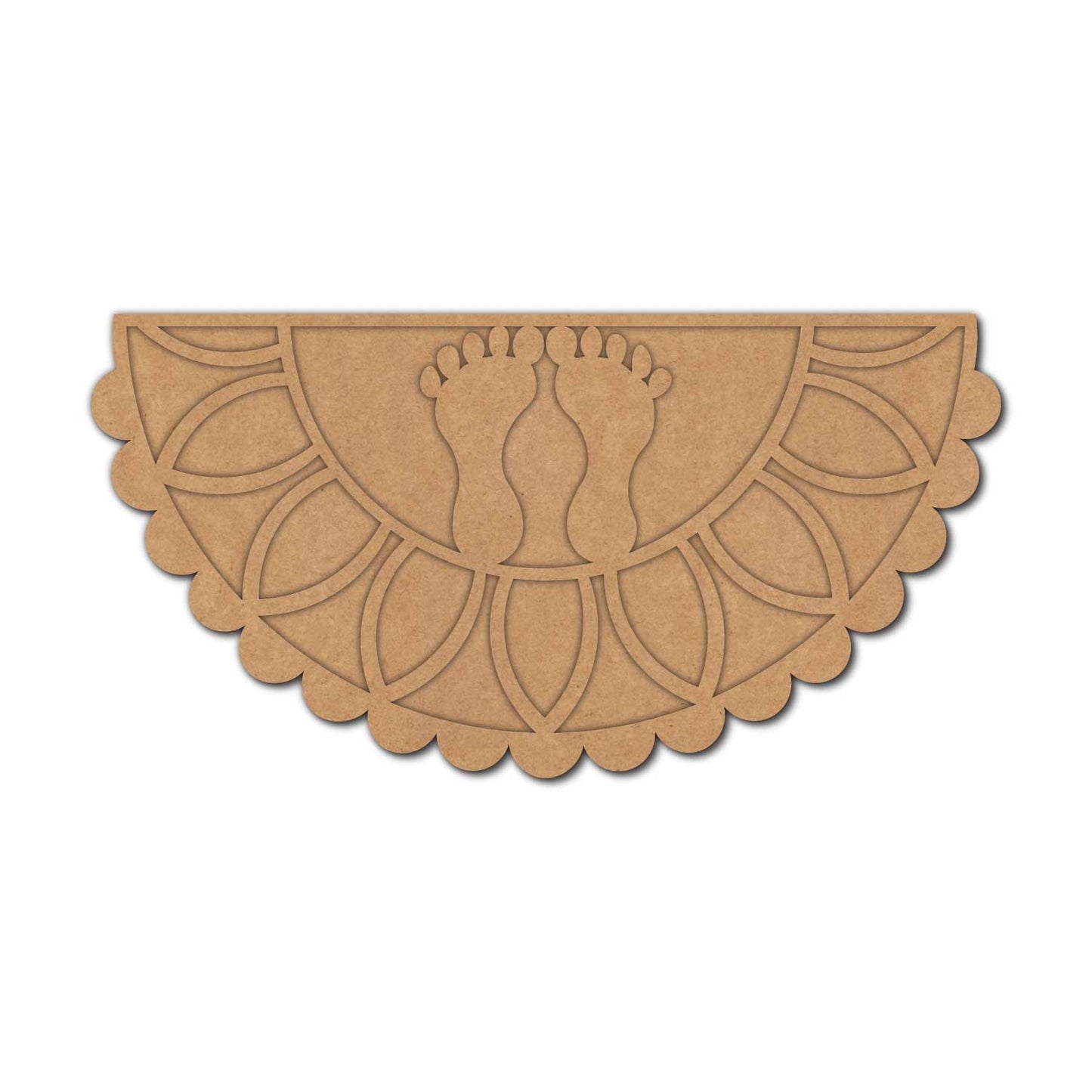 Lakshmi Paul Feet Mandala Reusable Rangoli Base MDF Design 1