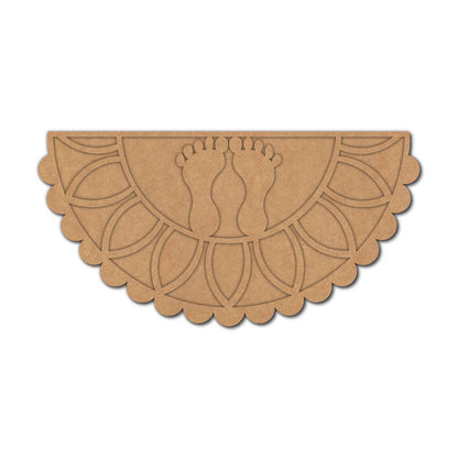 Lakshmi Paul Feet Mandala Reusable Rangoli Base MDF Design 1