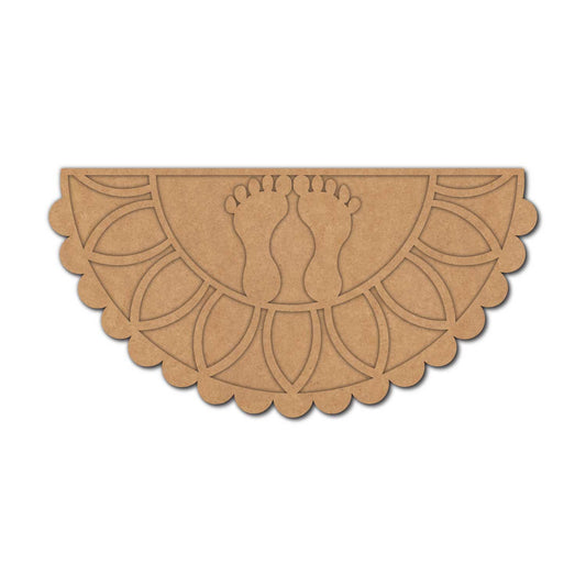 Lakshmi Paul Feet Mandala Reusable Rangoli Base MDF Design 1