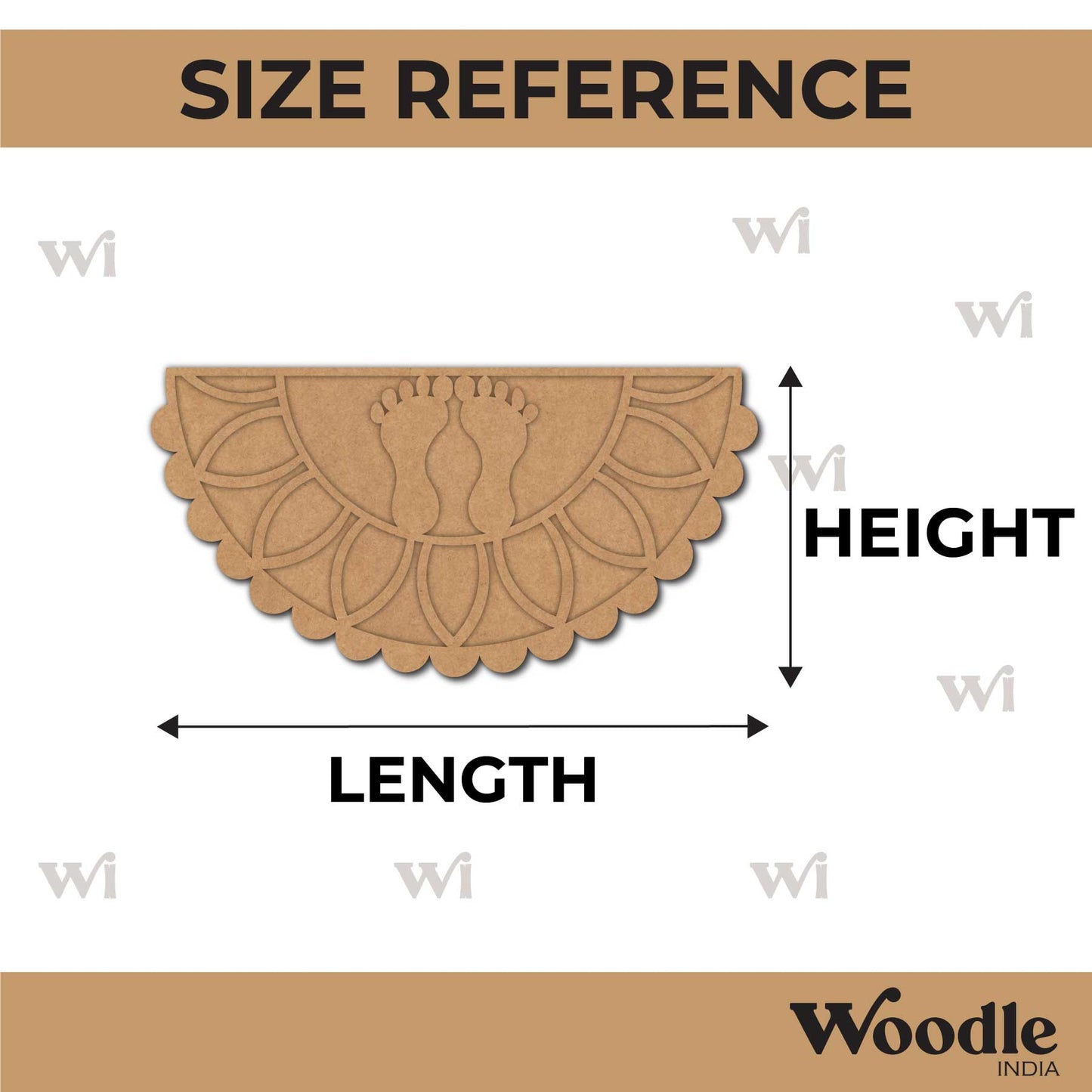 Lakshmi Paul Feet Mandala Reusable Rangoli Base MDF Design 1