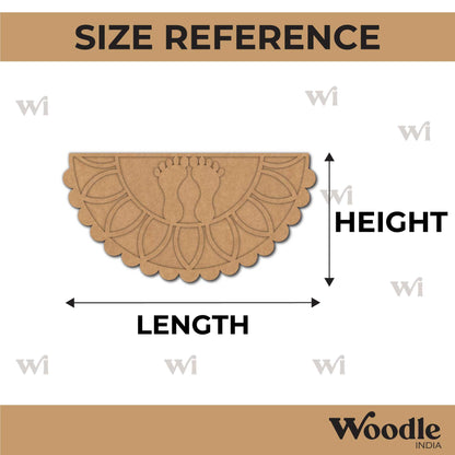 Lakshmi Paul Feet Mandala Reusable Rangoli Base MDF Design 1