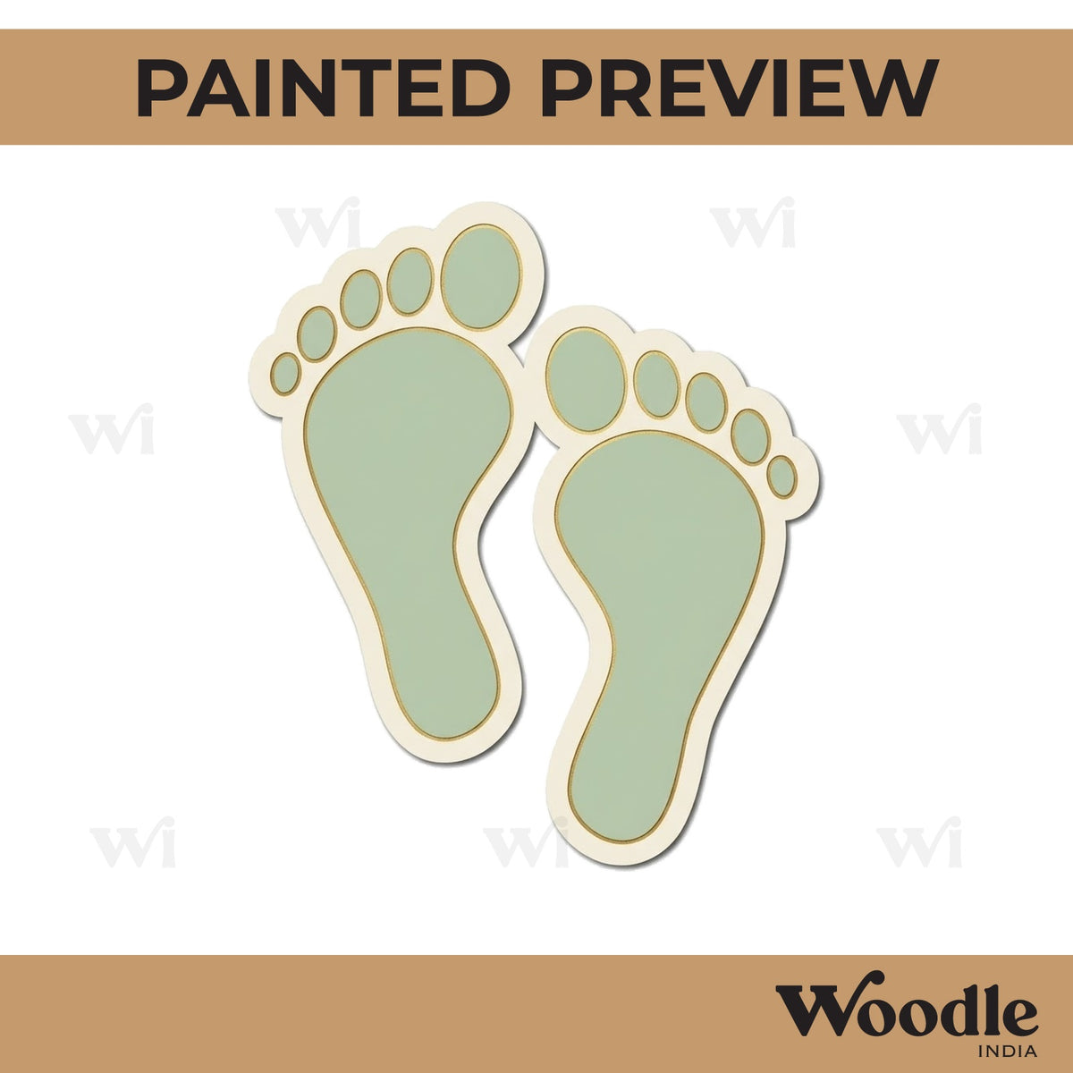 Lakshmi Paul Feet Pre Marked MDF Design 1